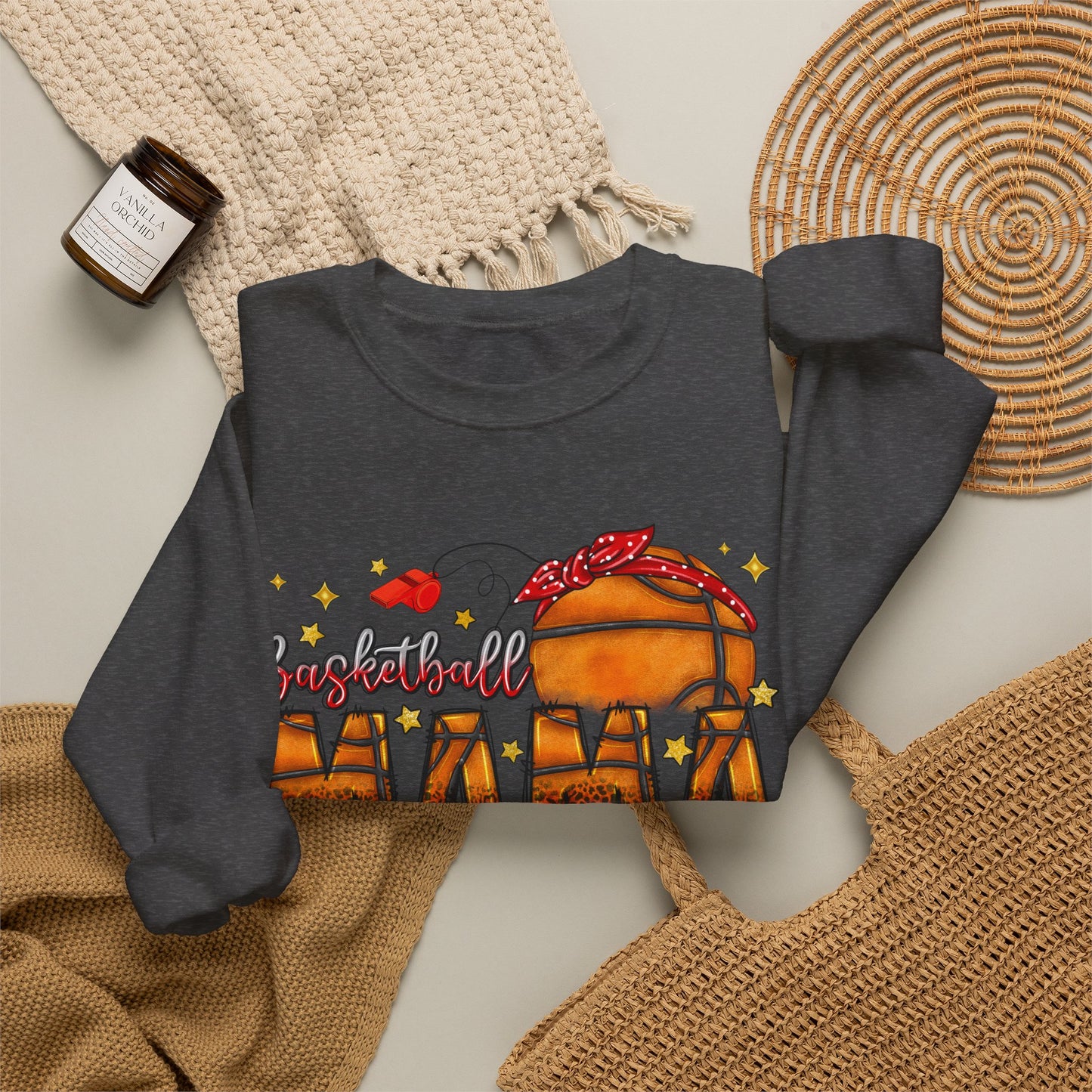 Basketball Mama Sweatshirt — Women's Basketball Mom Crewneck