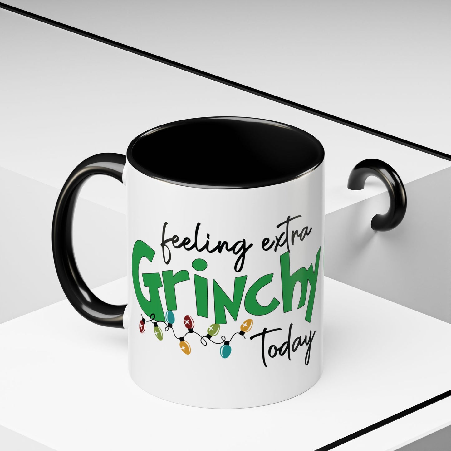 Feeling Extra Grinchy Today Coffee Mug — Holiday Funny Ceramic Mug (11/15oz)