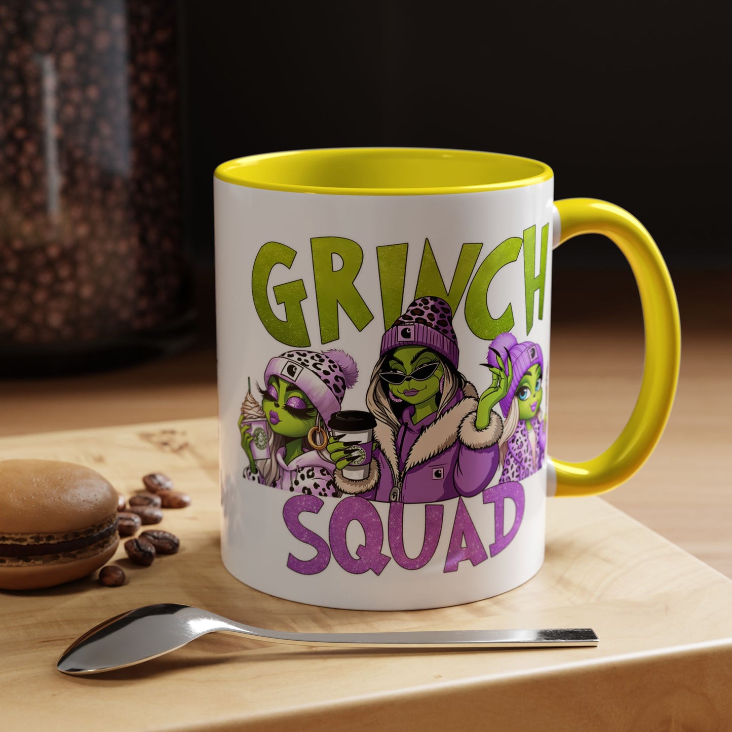 Grinch Squad Coffee Mug — Funny Holiday Green Girl 11/15oz Accent Mug