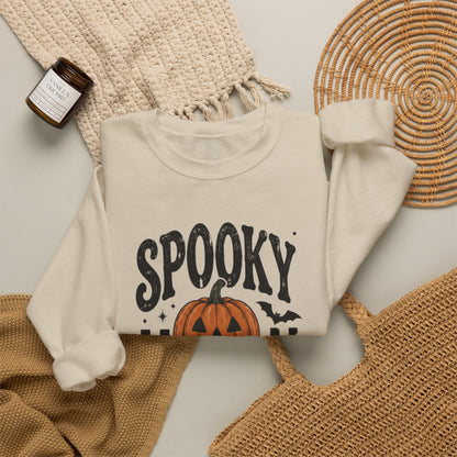 Spooky Season Sweatshirt — Pumpkin Jack-O'-Lantern Halloween Crewneck