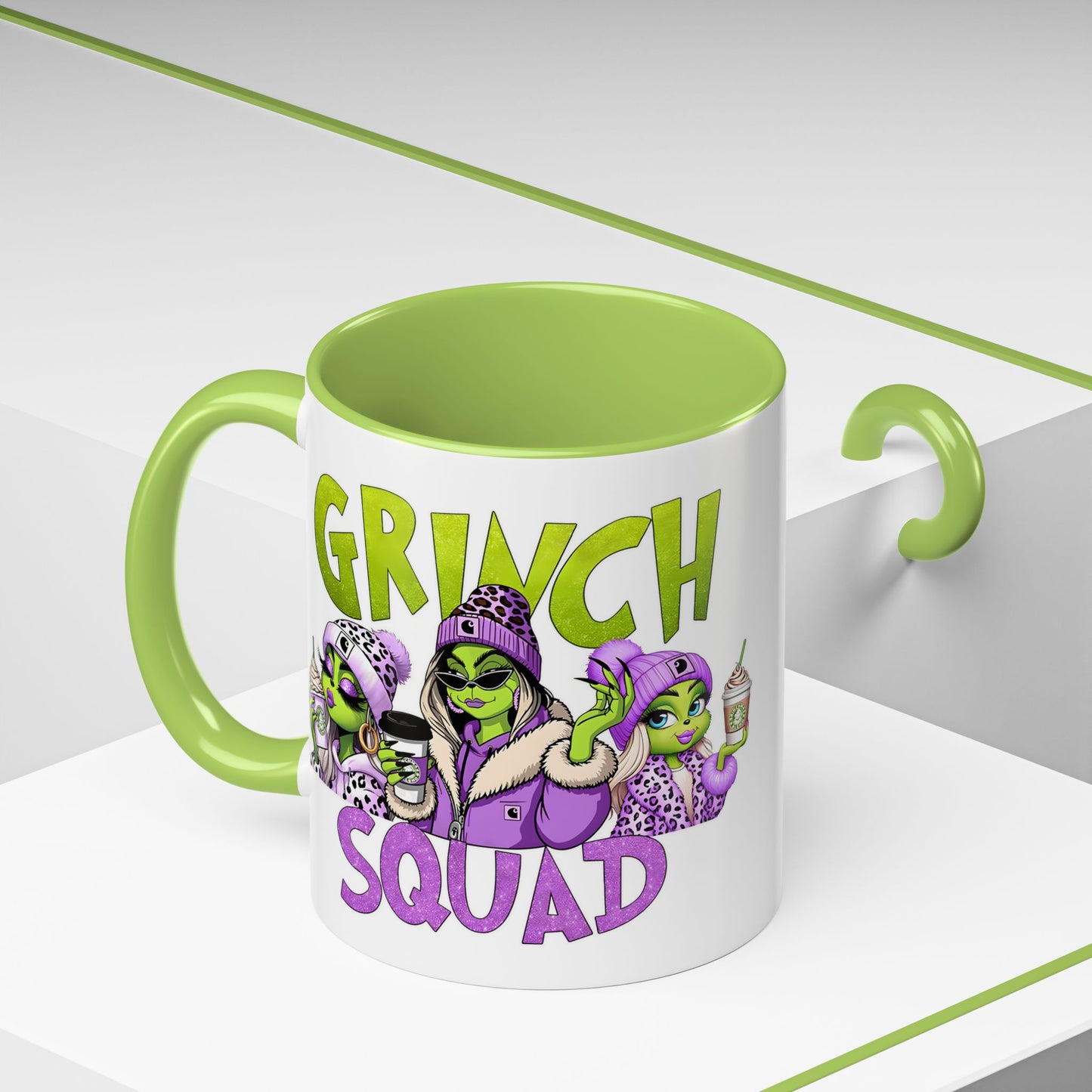 Grinch Squad Coffee Mug — Funny Holiday Green Girl 11/15oz Accent Mug