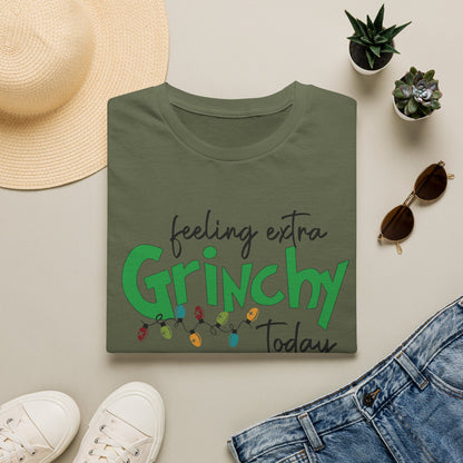 Feeling Extra Grinchy Today T-Shirt — Funny Holiday Christmas Tee with Lights
