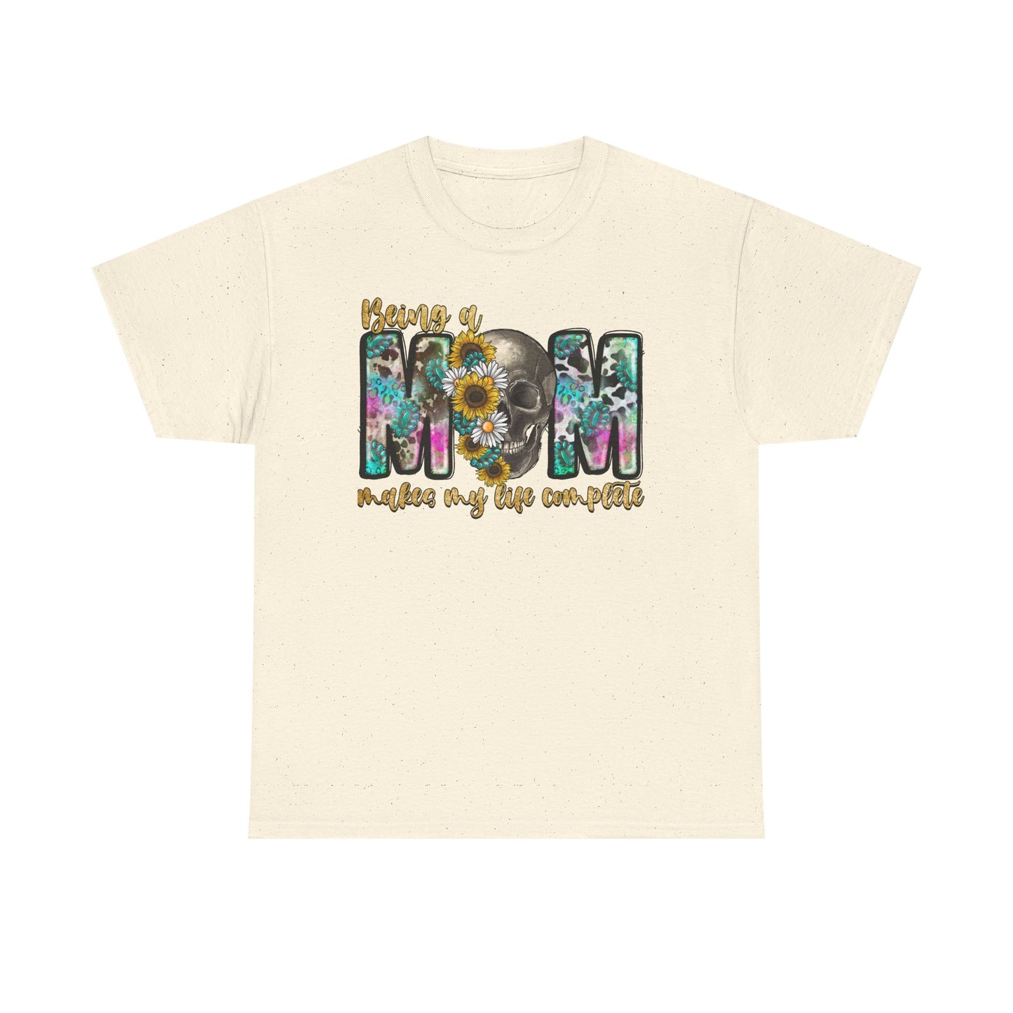 Mom Floral Graphic Tee – "Being a Mom Makes My Life an Adventure"