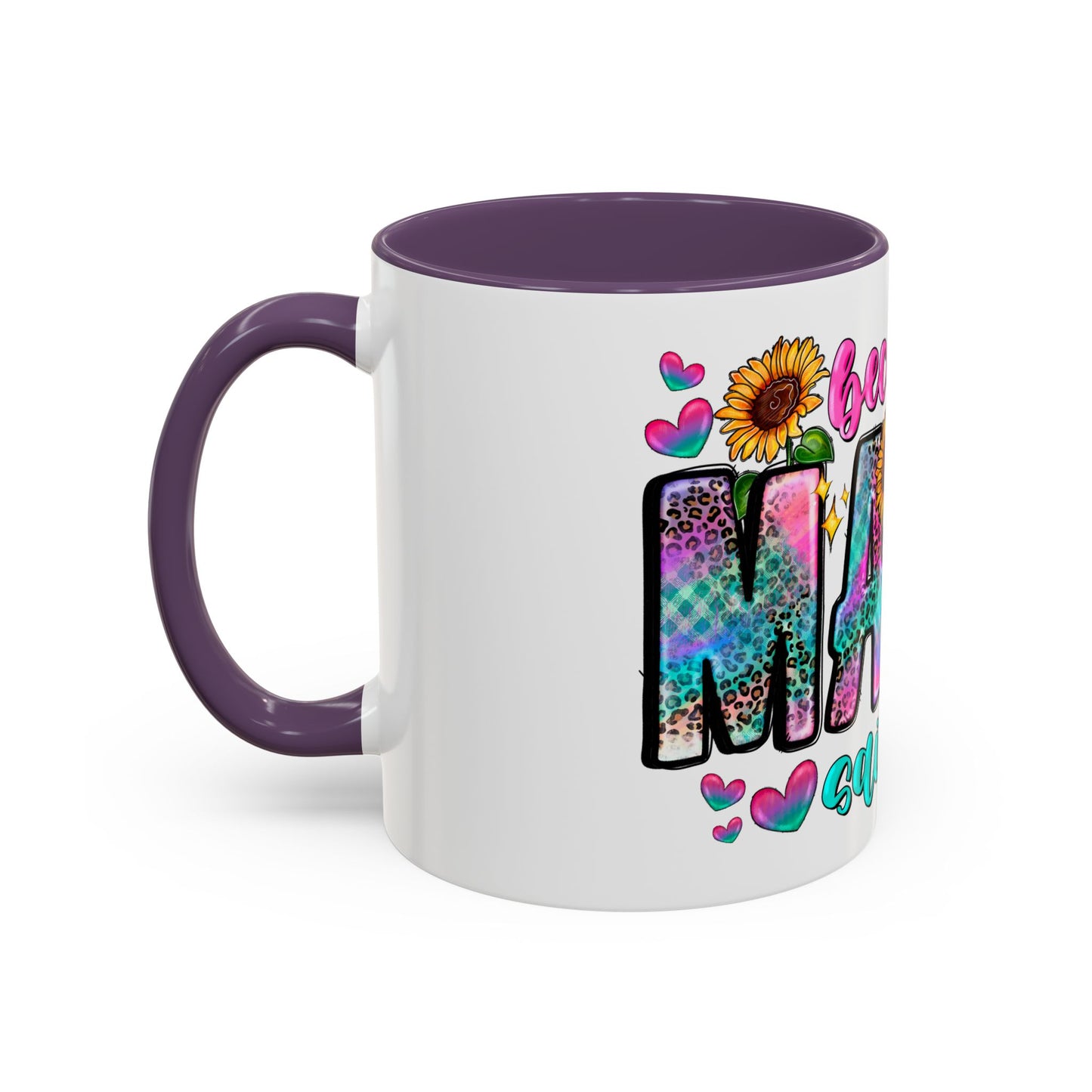 Coffee Mug — "Because Mama Said So" Colorful Sunflower Accent Mug (11/15oz)