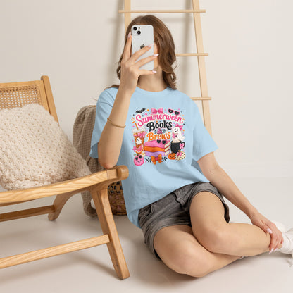Books & Brews Tee — "Summerween" Cute Halloween Reading Shirt