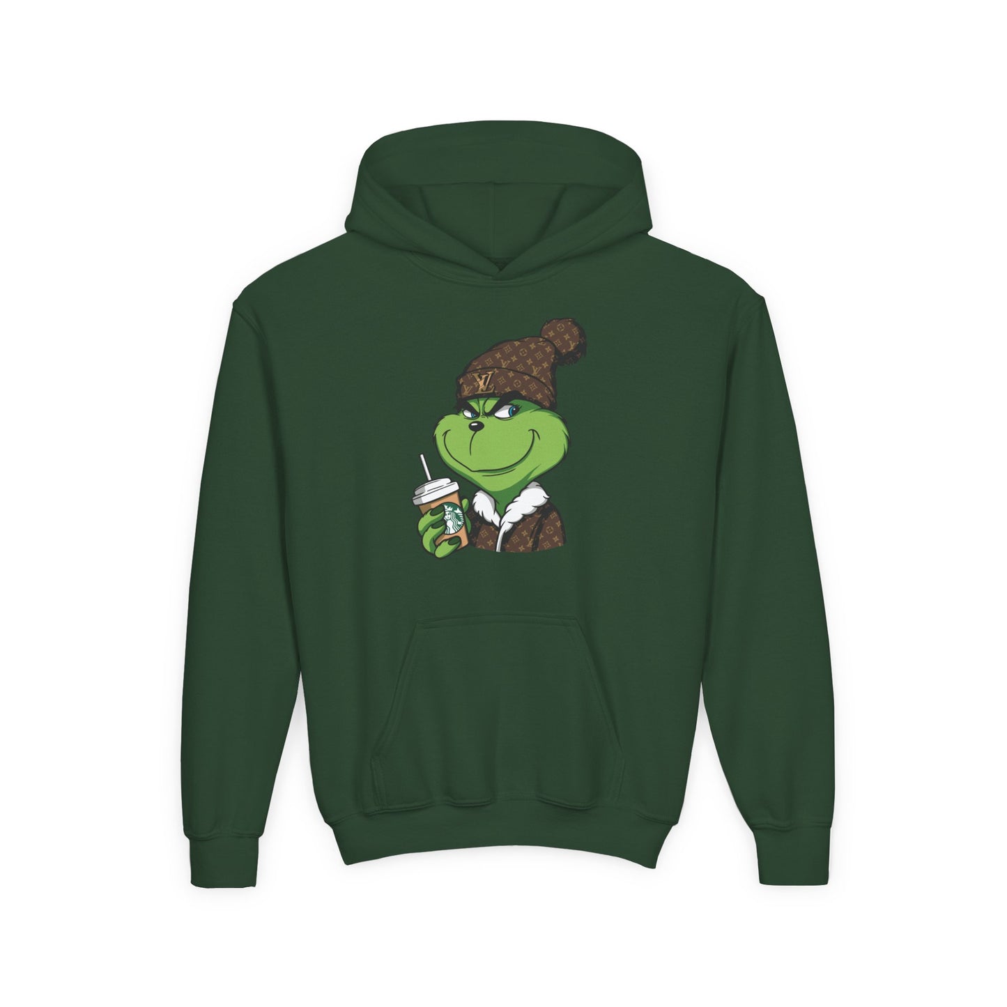 Youth Hoodie — Cozy Frog in Winter Beanie | Cute Kids' Holiday Sweatshirt