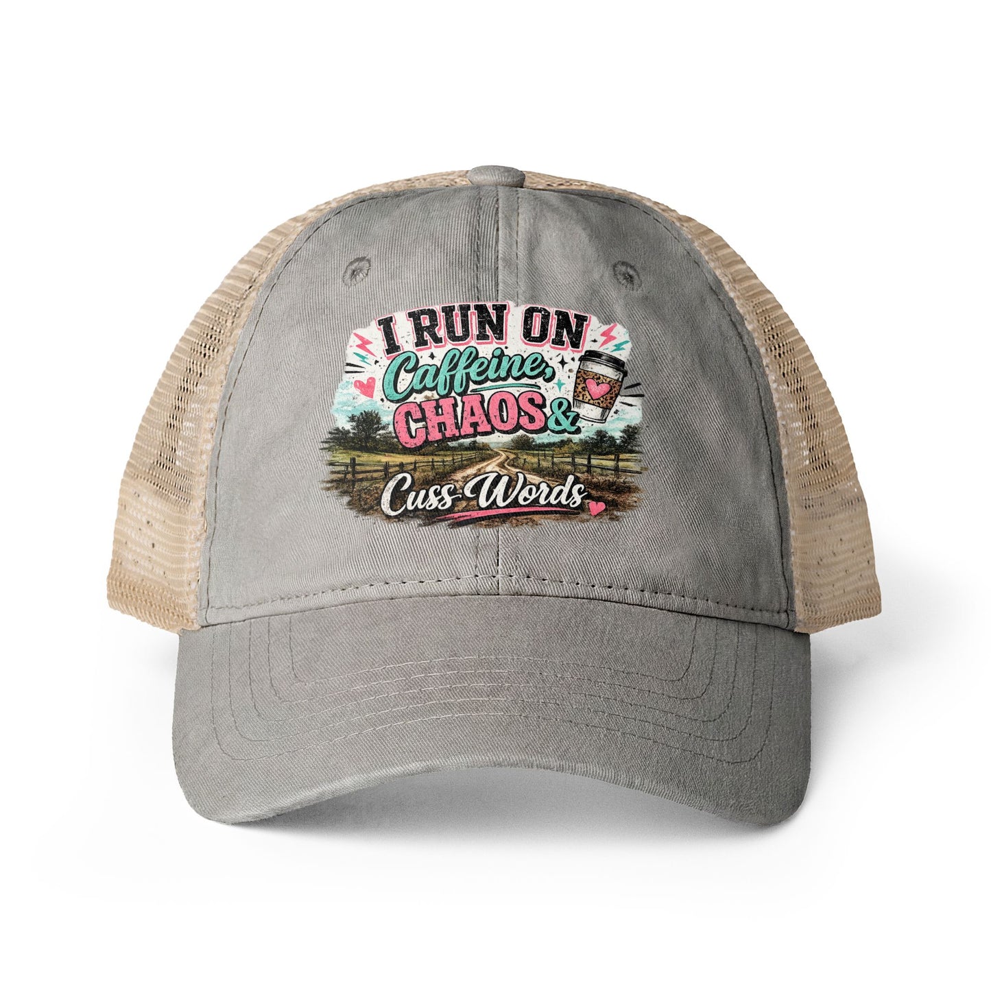 Women's Washed Mesh-Back Cap