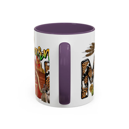 Barn MOM Coffee Mug — Leopard Print Farmhouse Accent Mug (11/15 oz)