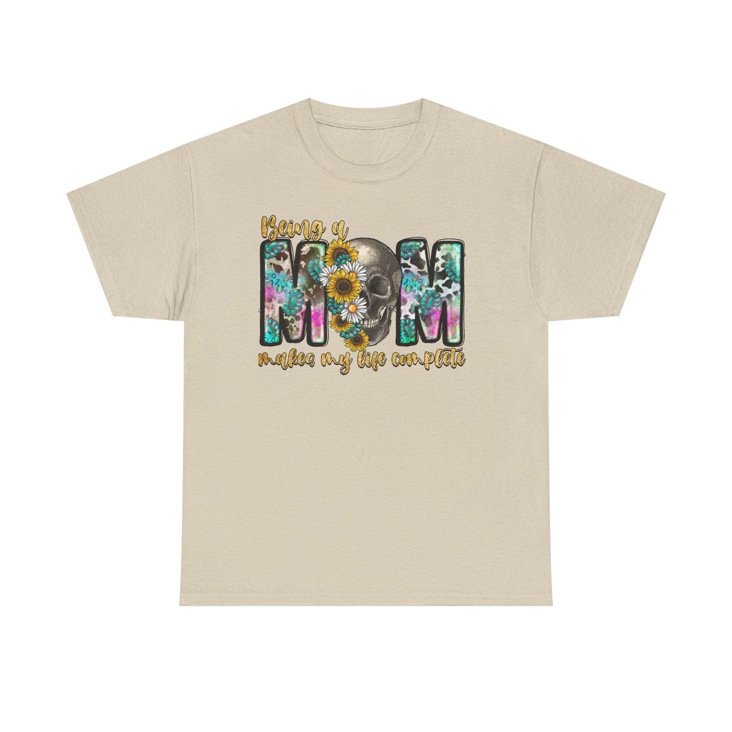 Mom Floral Graphic Tee – "Being a Mom Makes My Life an Adventure"
