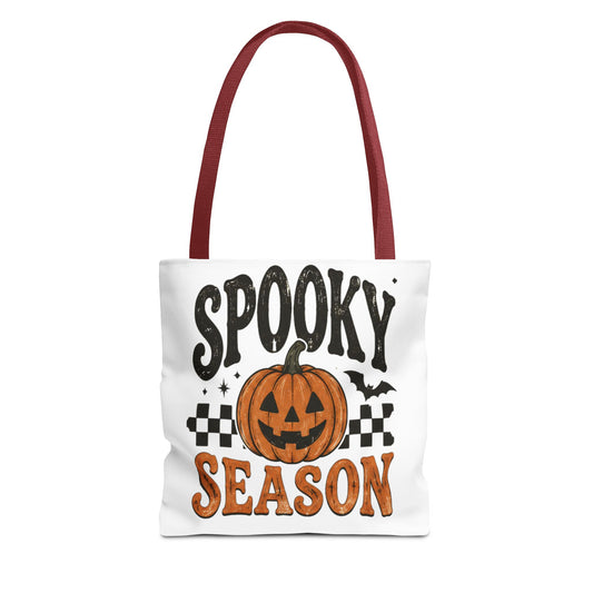 Spooky Season Pumpkin Tote Bag — Halloween Trick-or-Treat Shopper