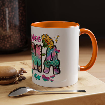 Coffee Mug — "Because Mama Said So" Colorful Sunflower Accent Mug (11/15oz)