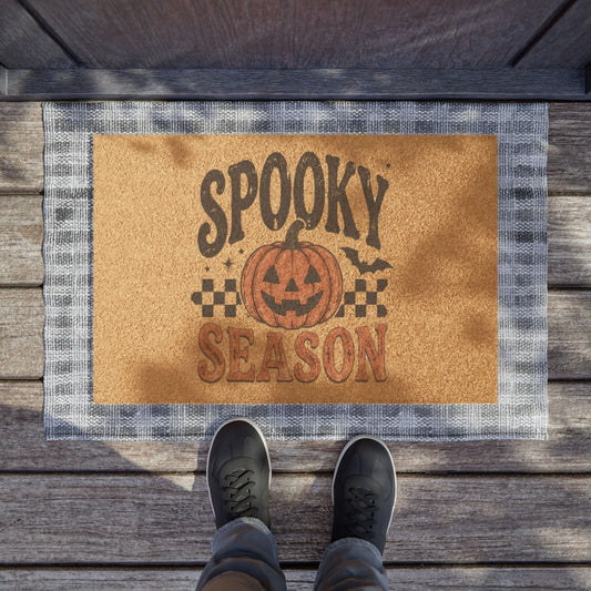 Spooky Season Pumpkin Doormat — Halloween Welcome Mat