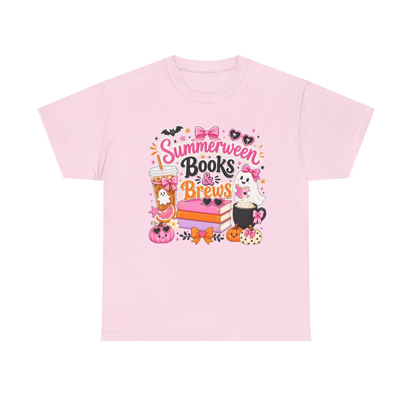 Books & Brews Tee — "Summerween" Cute Halloween Reading Shirt
