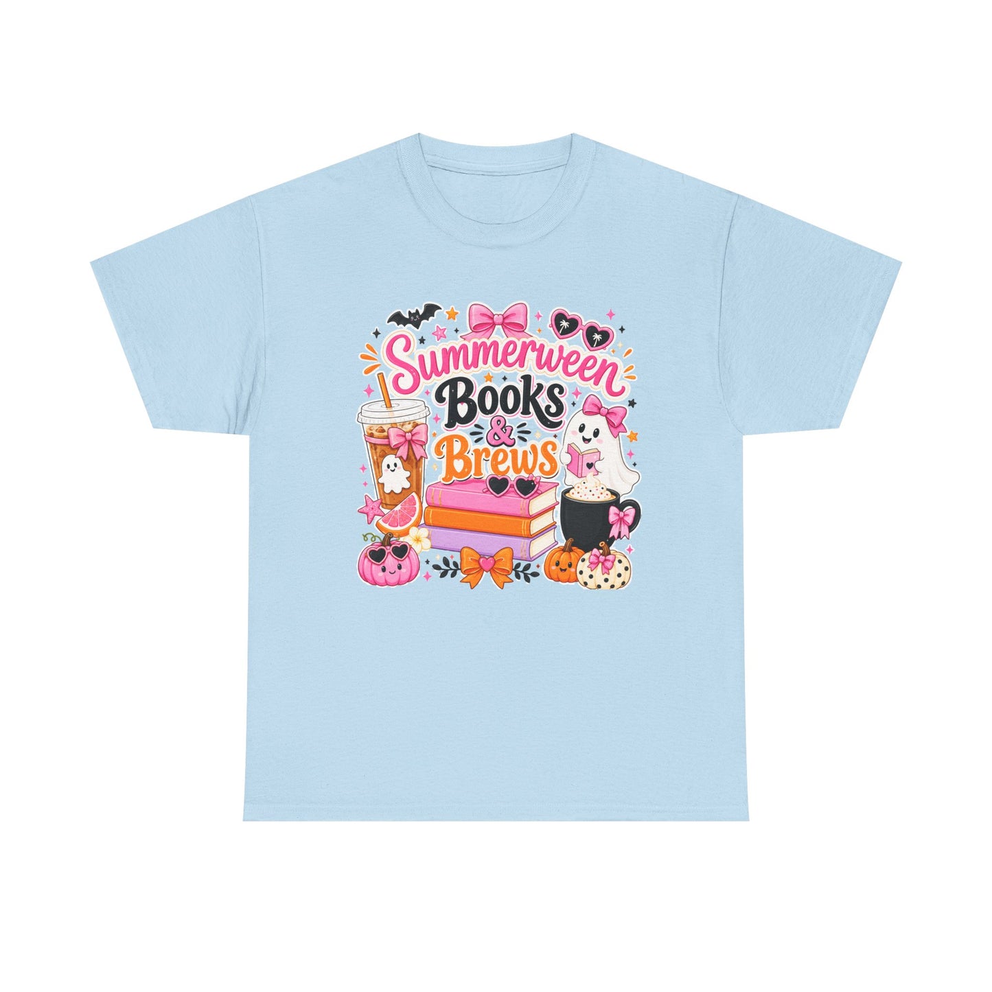 Books & Brews Tee — "Summerween" Cute Halloween Reading Shirt