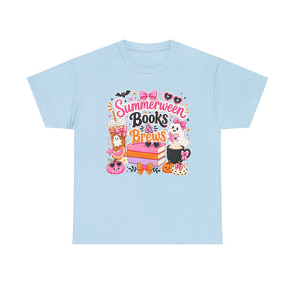 Books & Brews Tee — "Summerween" Cute Halloween Reading Shirt