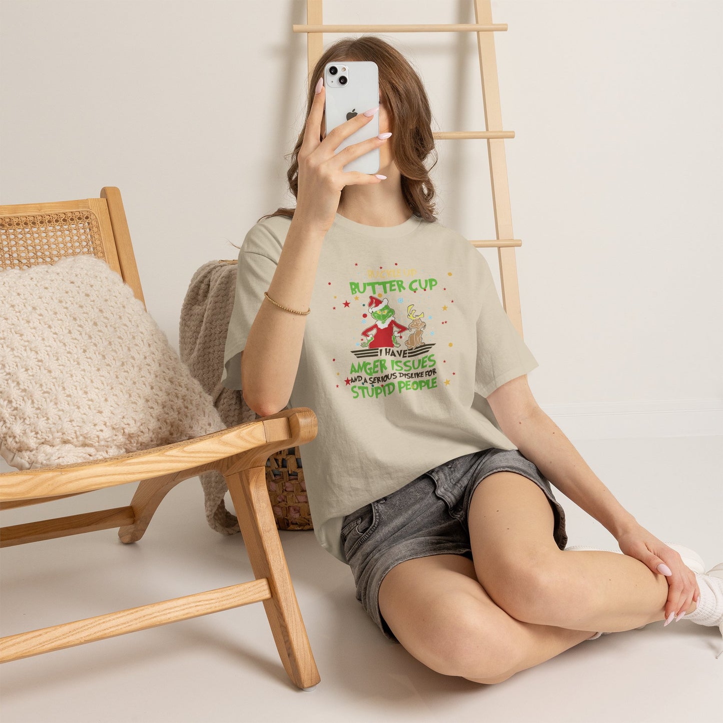 Grinch Christmas Tee — "I Have Anger Issues" Funny Holiday Shirt