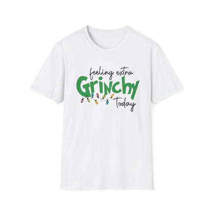Feeling Extra Grinchy Today T-Shirt — Funny Holiday Christmas Tee with Lights