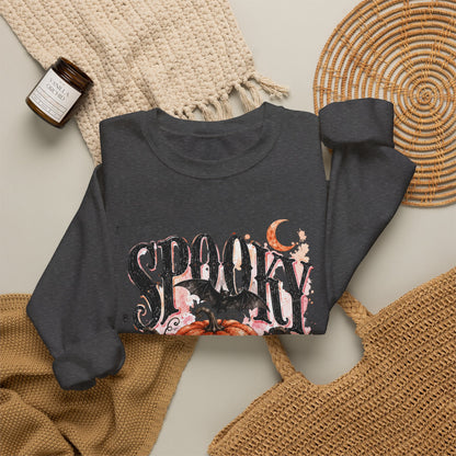 "Spooky Season" Pumpkin Halloween Graphic Crewneck Sweatshirt