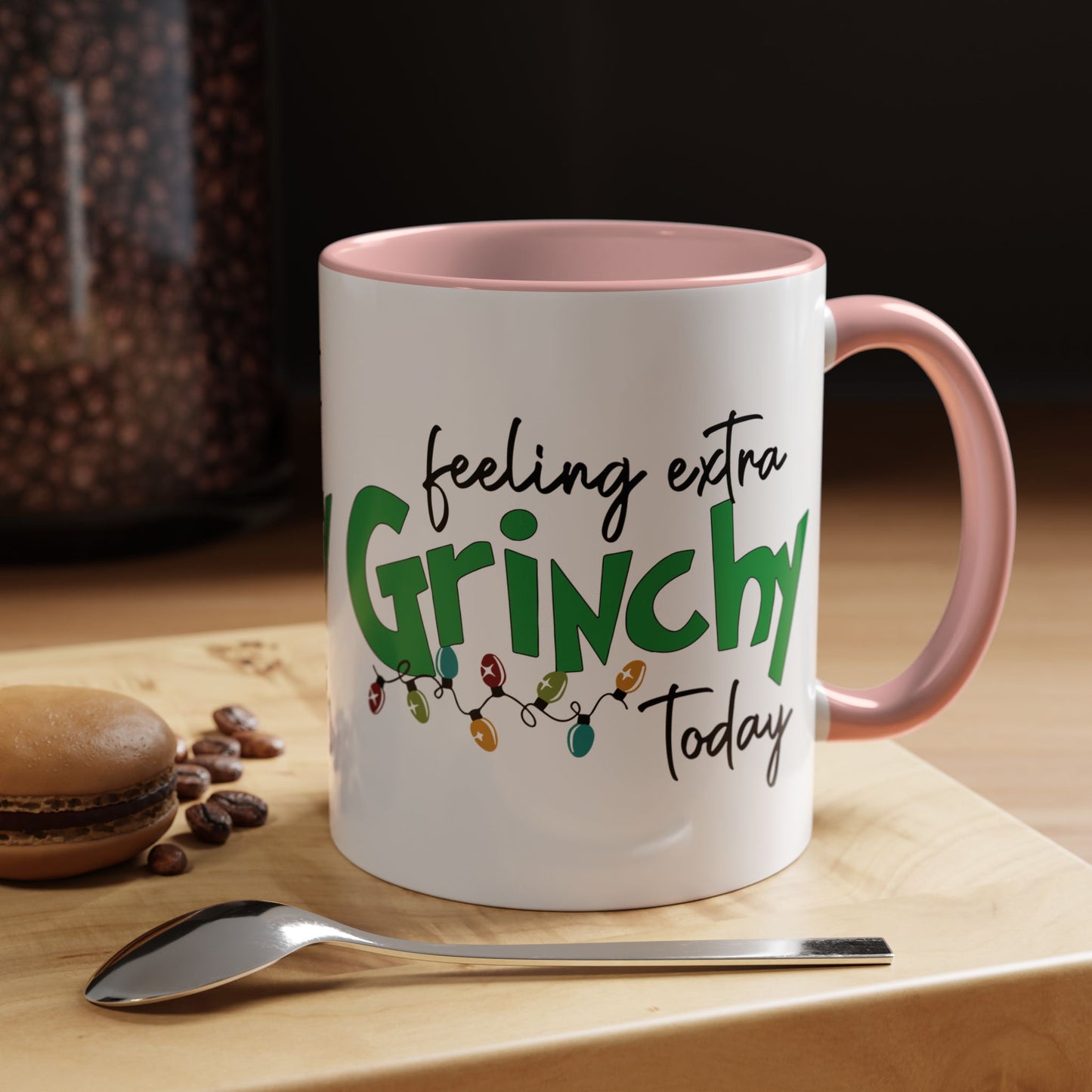 Feeling Extra Grinchy Today Coffee Mug — Holiday Funny Ceramic Mug (11/15oz)