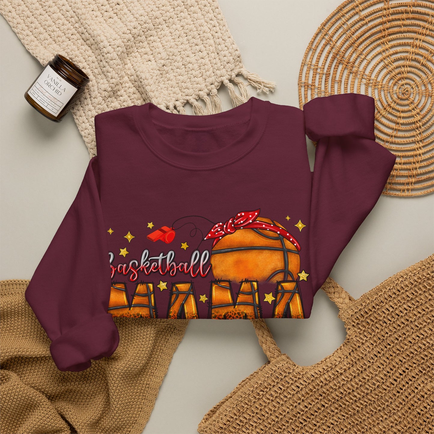 Basketball Mama Sweatshirt — Women's Basketball Mom Crewneck