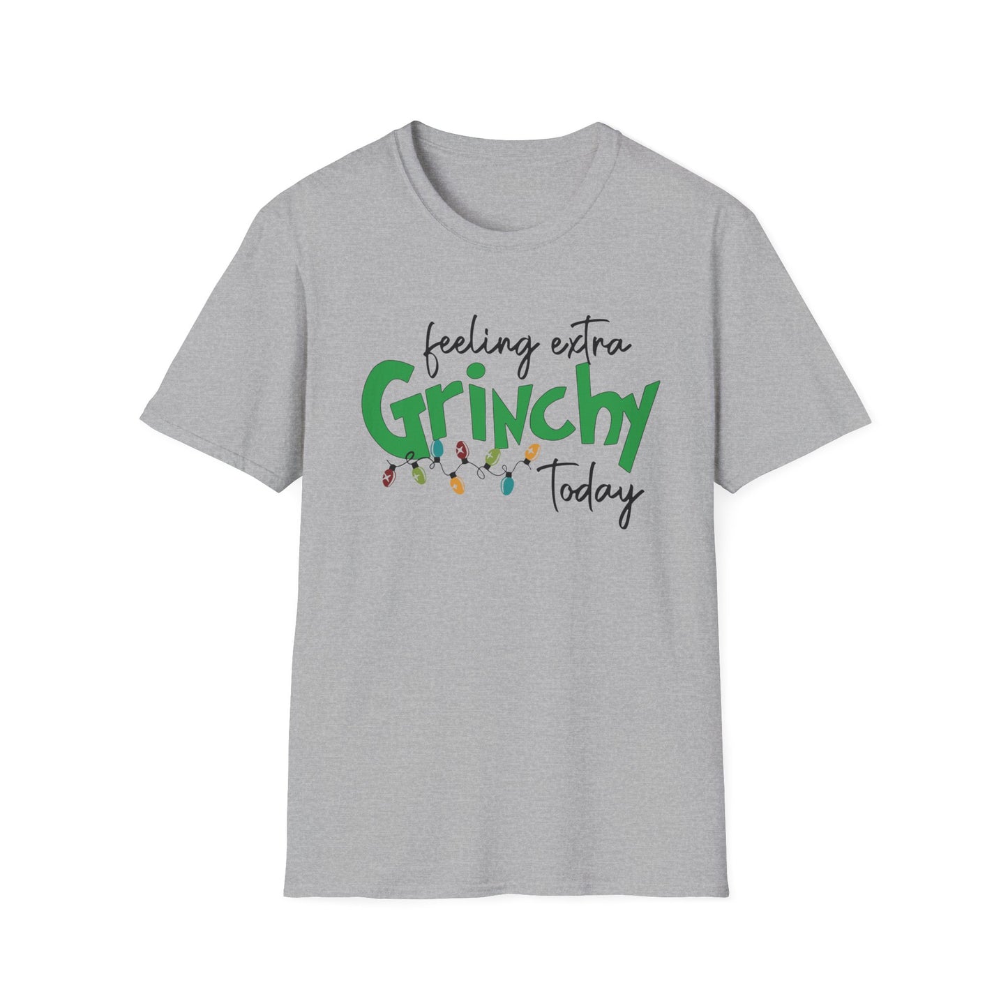 Feeling Extra Grinchy Today T-Shirt — Funny Holiday Christmas Tee with Lights