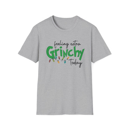 Feeling Extra Grinchy Today T-Shirt — Funny Holiday Christmas Tee with Lights
