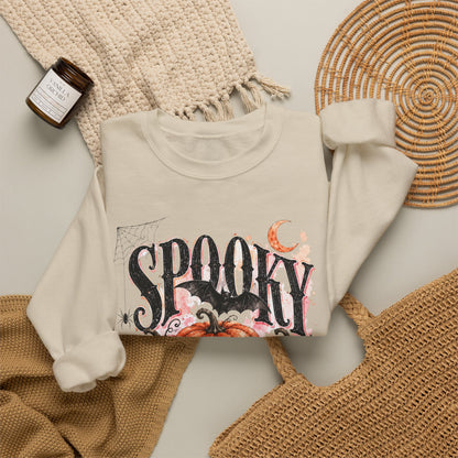 "Spooky Season" Pumpkin Halloween Graphic Crewneck Sweatshirt