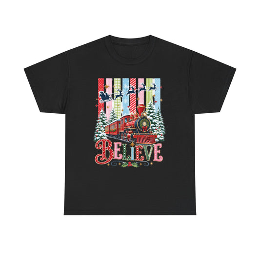 Believe Christmas Train T-Shirt