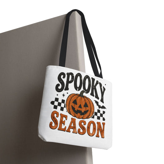 Spooky Season Pumpkin Tote Bag — Halloween Trick-or-Treat Shopper