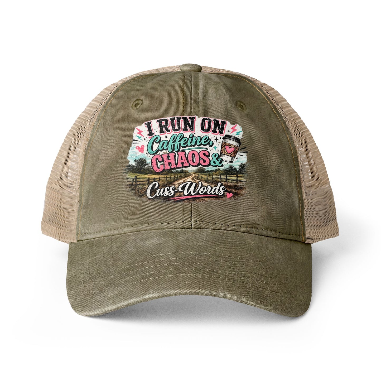 Women's Washed Mesh-Back Cap