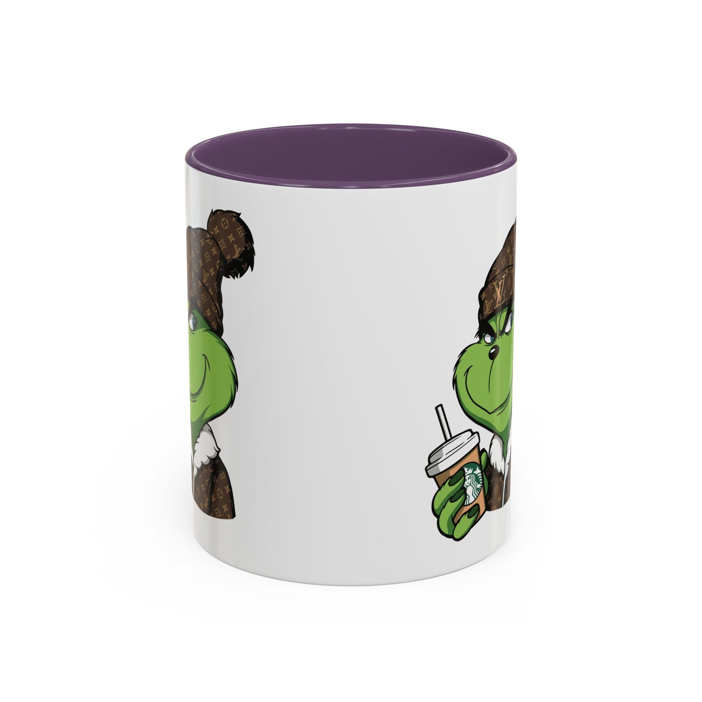 Grinch Luxury Winter Coffee Mug – Designer Beanie & Holiday Drink Cartoon (11/15oz)