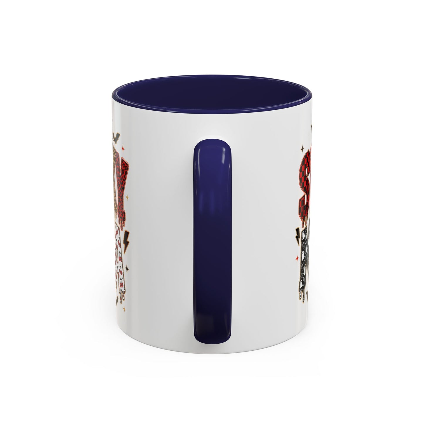 Spooky Mama Accent Coffee Mug — Halloween Ghost Pumpkin 11/15oz