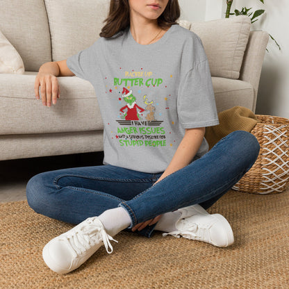 Buckle Up Buttercup T-Shirt — Funny Grinch Holiday Tee (I Have Anger Issues)