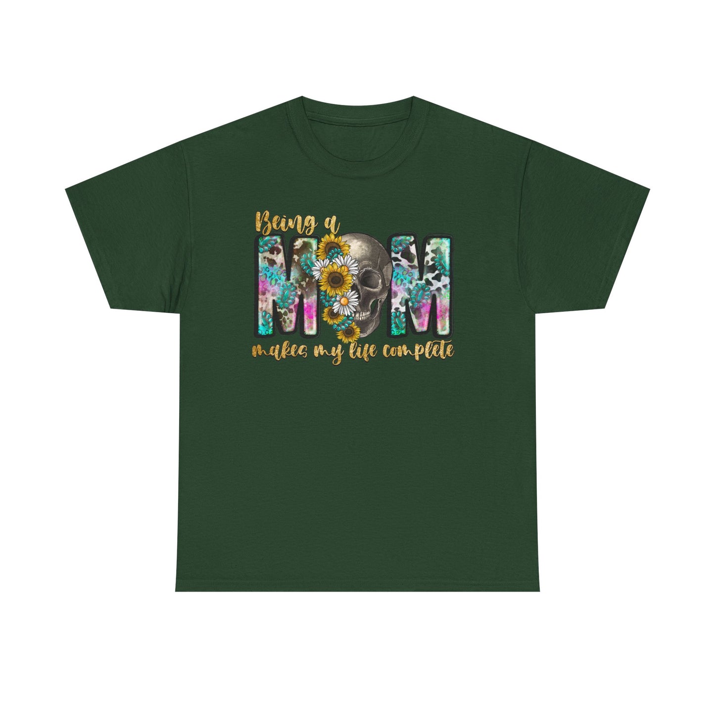 Mom Floral Graphic Tee – "Being a Mom Makes My Life an Adventure"