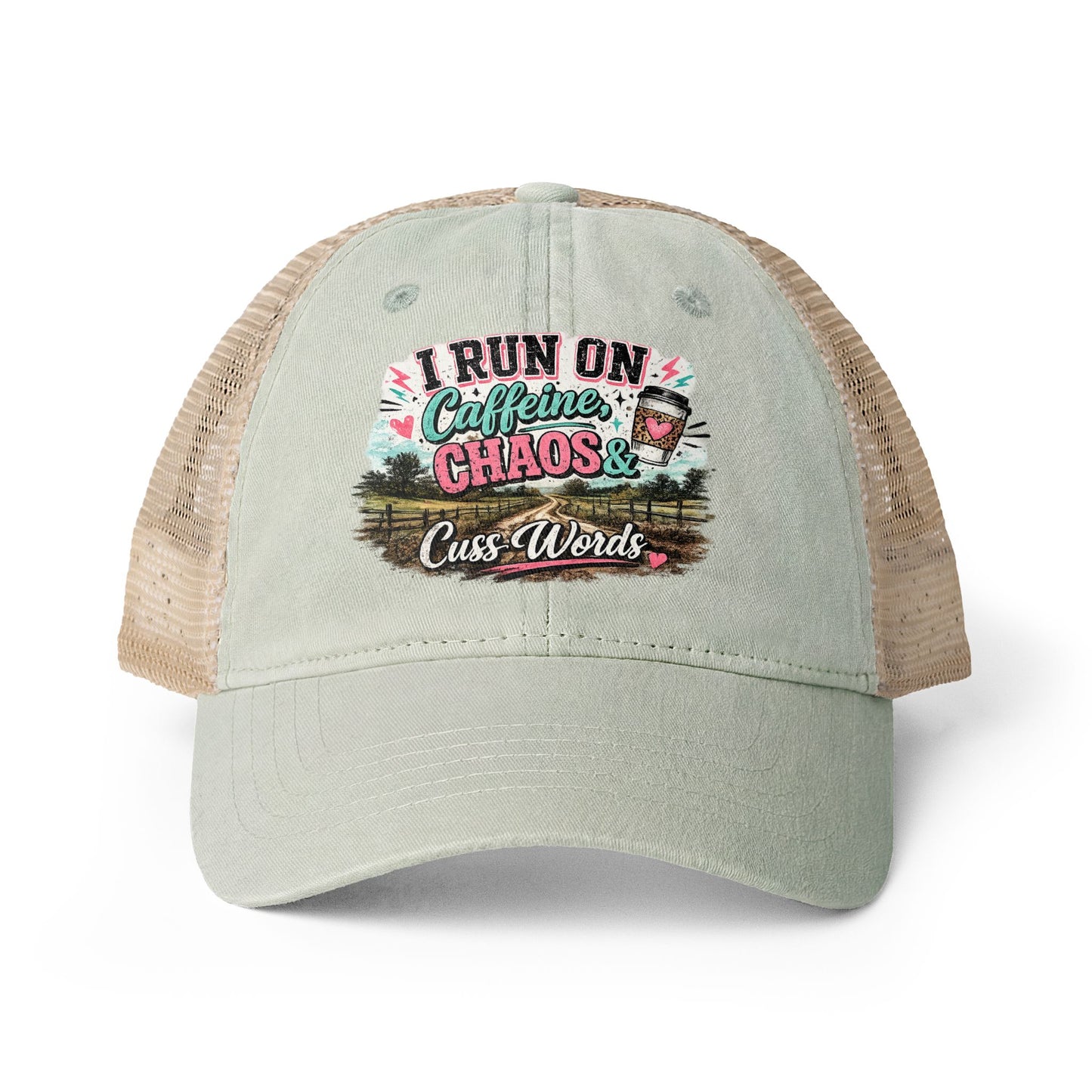 Women's Washed Mesh-Back Cap