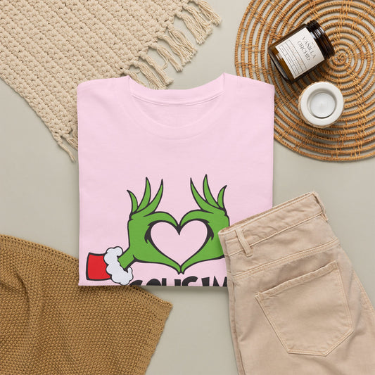 Cousin Crew T-Shirt — Fun Grinch Hands Heart Family Tee