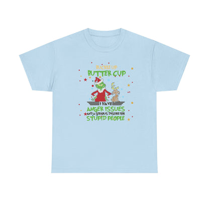 Grinch Christmas Tee — "I Have Anger Issues" Funny Holiday Shirt
