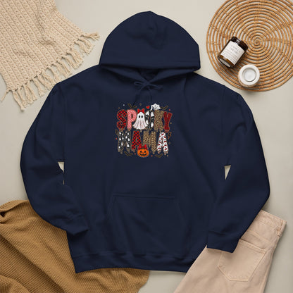 Spooky Mama Hoodie - Cute Halloween Mom Sweatshirt with Pumpkin & Ghosts