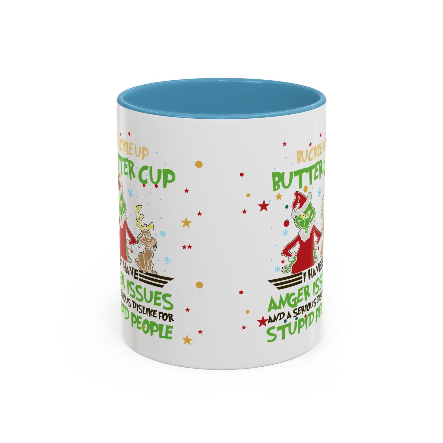 Funny Grinch Christmas Coffee Mug – "I Have Anger Issues" Holiday Accent Mug