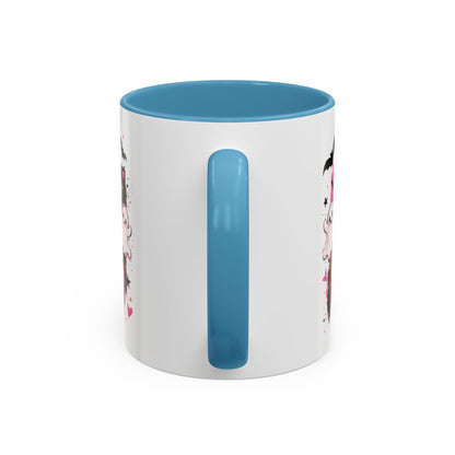 Halloween Pink Pumpkin Coffee Mug — Cute Ghosts & Bow Accent Mug (11/15oz)