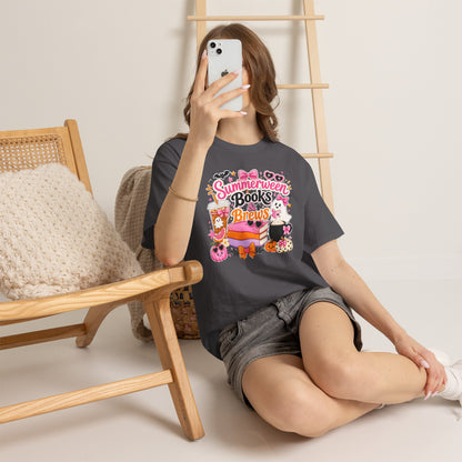 Books & Brews Tee — "Summerween" Cute Halloween Reading Shirt