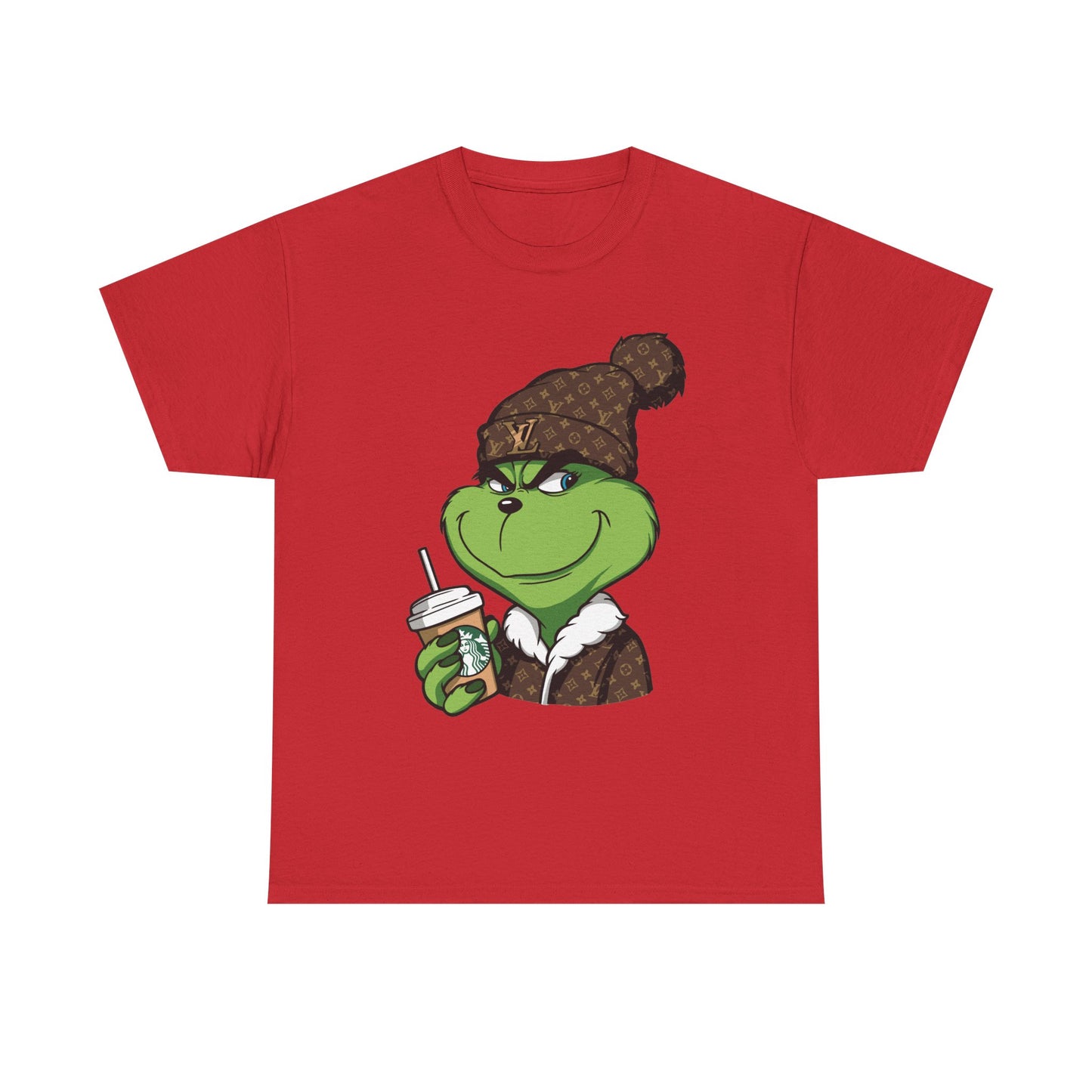 Grinch Winter Beanie Tee — Cozy Holiday Grinch with Hot Cocoa T-Shirt
