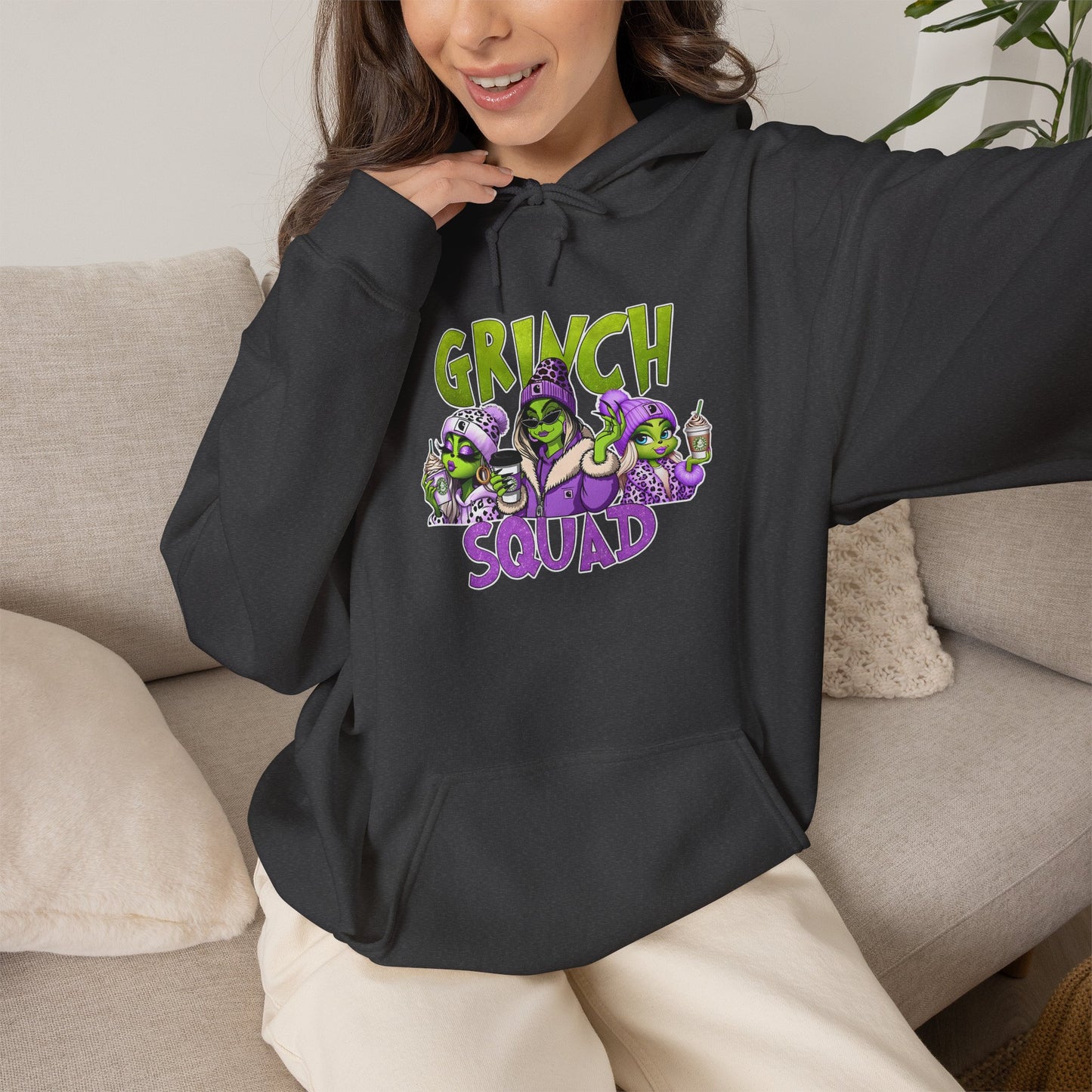 Grinch Squad Hoodie — Funny Holiday Christmas Sweatshirt