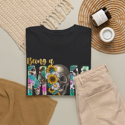 Mom Floral Graphic Tee – "Being a Mom Makes My Life an Adventure"