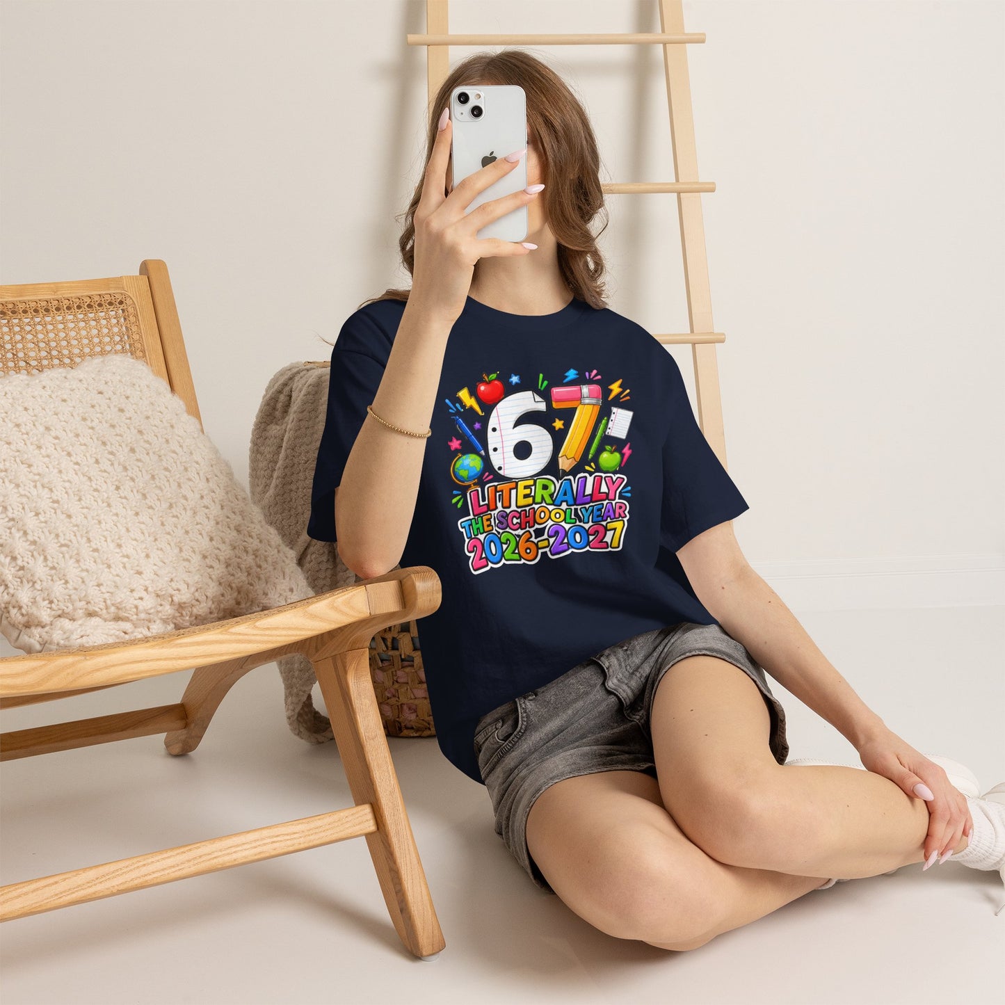 Teacher – "Literally the School Year 2026–2027" Colorful Back-to-School Tee
