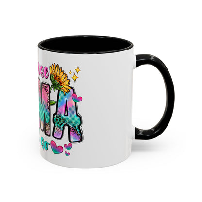 Coffee Mug — "Because Mama Said So" Colorful Sunflower Accent Mug (11/15oz)