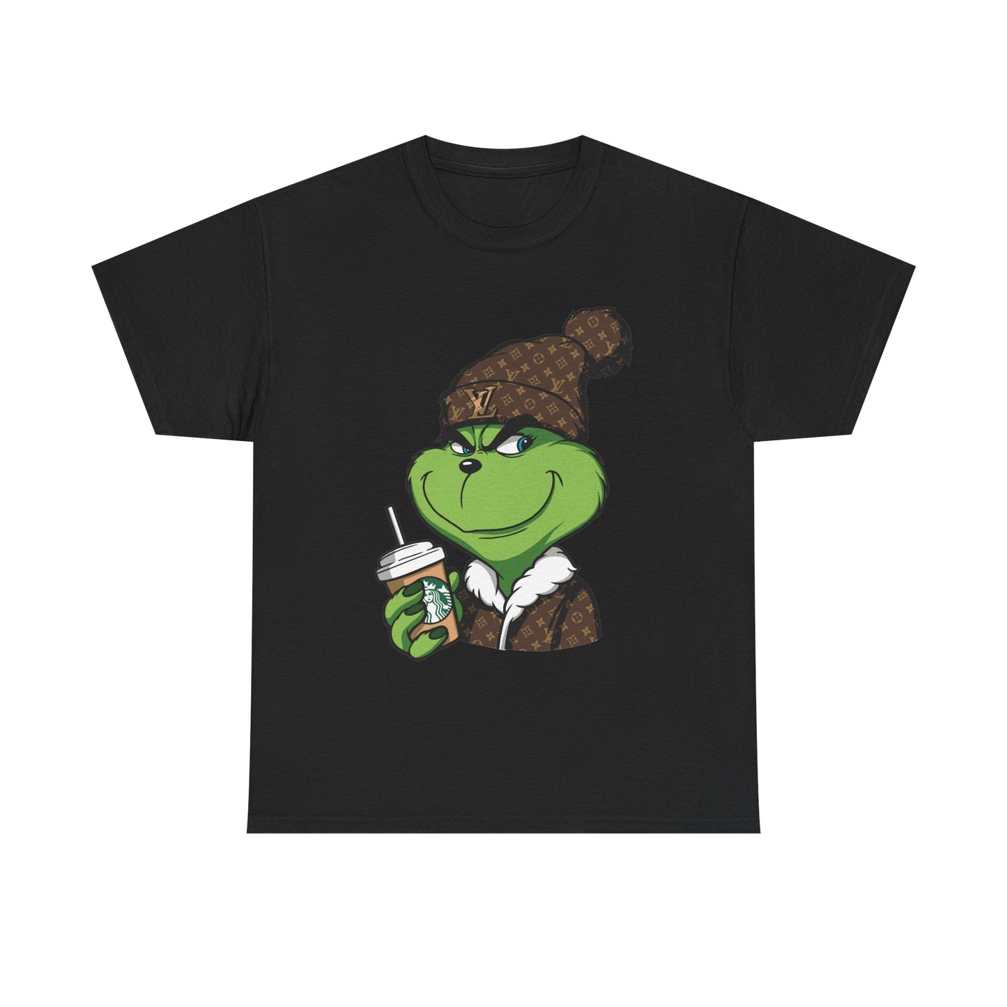 Grinch Winter Beanie Tee — Cozy Holiday Grinch with Hot Cocoa T-Shirt