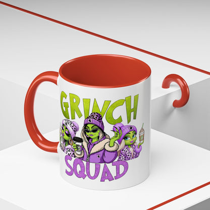 Grinch Squad Coffee Mug — Funny Holiday Green Girl 11/15oz Accent Mug