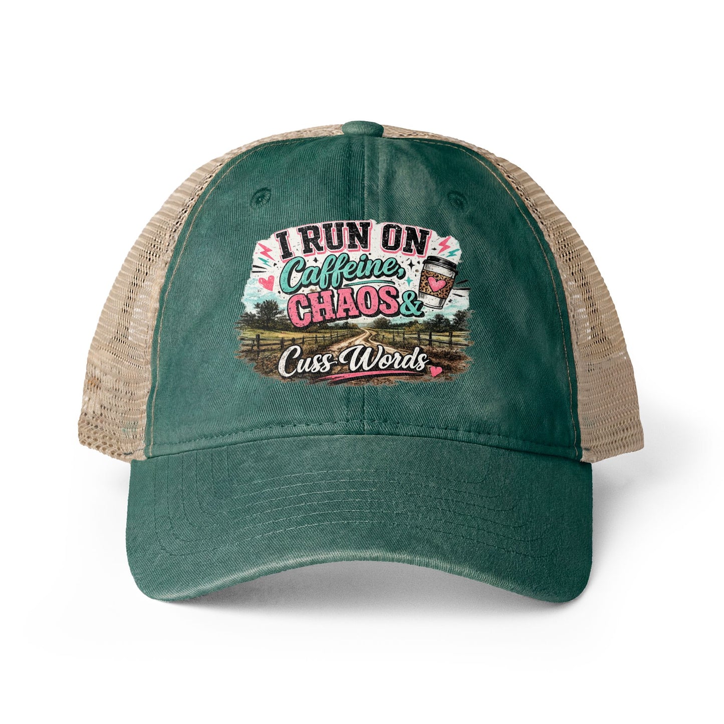 Women's Washed Mesh-Back Cap