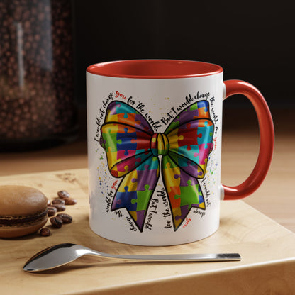 Autism Awareness Puzzle Ribbon Coffee Mug (11/15oz)